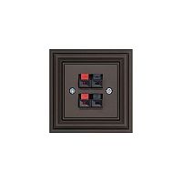 Аудиорозетка двойная Liregus Retro коричневый омбре 29-041