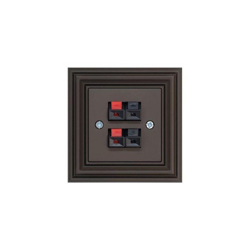 Аудиорозетка двойная Liregus Retro коричневый омбре 29-041