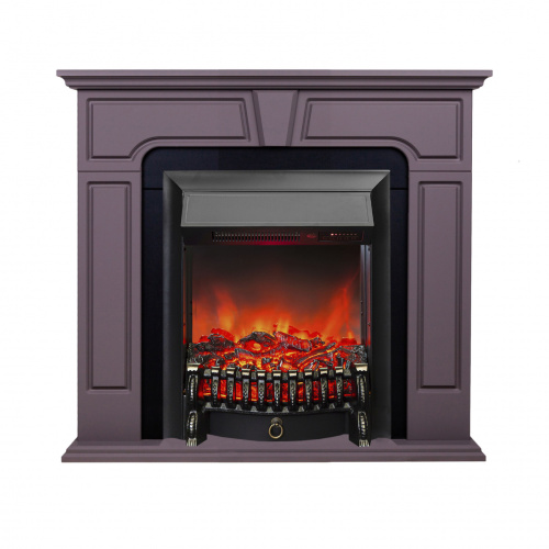 Электрокамин RealFlame Theodor GR грей софт с очагом Fobos Lux Black RC