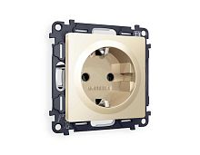 Комплект механизма электрической розетки AMBRELLA VOLT ALFA Шампань с/з на винтовых зажимах QUANT (AP6060, VM141) MA606010