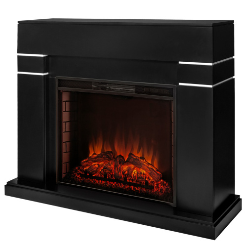 Электрокамин RealFlame Lindelse 26 BL черныйM черный с очагом Epsilon 26 S IR фото 2