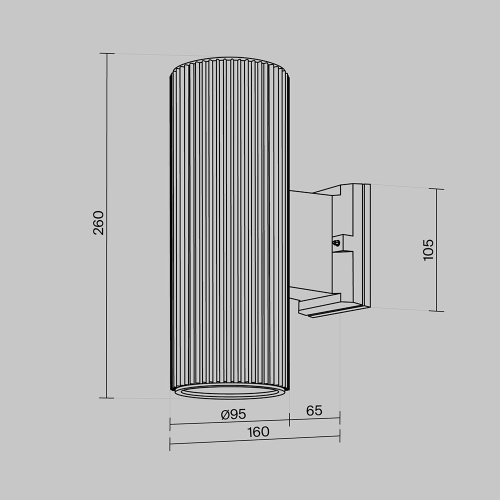 Уличный настенный светильник Outdoor O419WL-02W фото 2