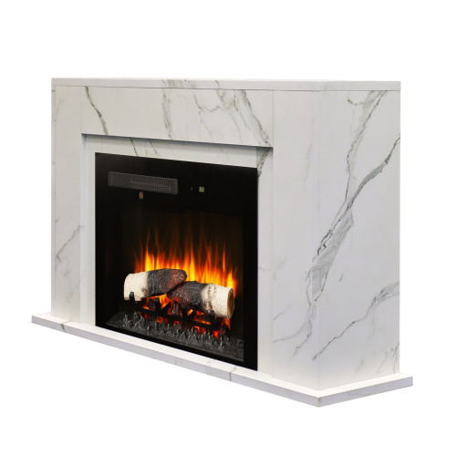 Каминокомплект LEGARDA/ЛОРЕНА Мрамор Каррара с очагом Электроочаг MIRAGE/МИРАЖ 25 фото 2