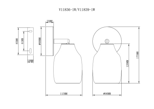 Спот Moderli V11836-1W Adalina фото 3