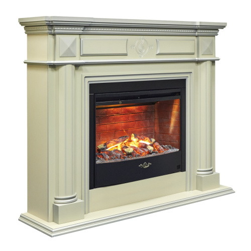 Каминокомплект WAGNER/ВАГНЕР Айс кашемир с серебряной патиной с очагом Электроочаг FIRESTAR/ФАЕРСТАР 33 фото 2