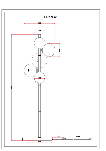 Торшер Moderli V10799-5F Renny фото 6