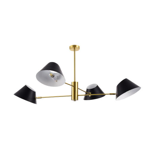 SLE1253-343-04 Светильник подвесной Латунь/Черный, Белый E14 4*60W NORBI