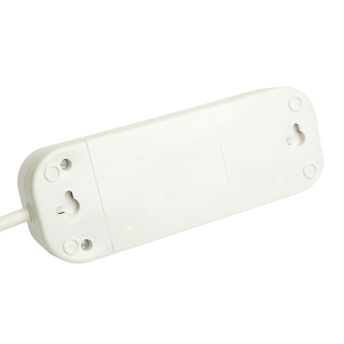 Удлинитель трехместный с/з  STEKKER HM06-31-05 3x1мм2, 5м, серия Home (У10-002), белый фото 5