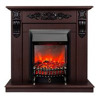 Электрокамин RealFlame Dominica DN орех с очагом Fobos Lux Black RC