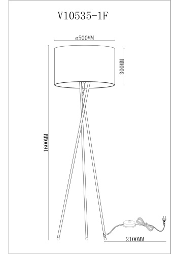 Торшер Moderli V11597-1F Palma фото 6