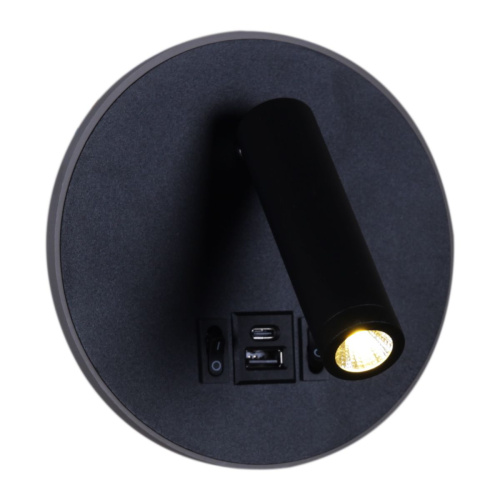 Настенный светодиодный светильник Reluce 86203-9.2-001KT LED12W+USB BK фото 8