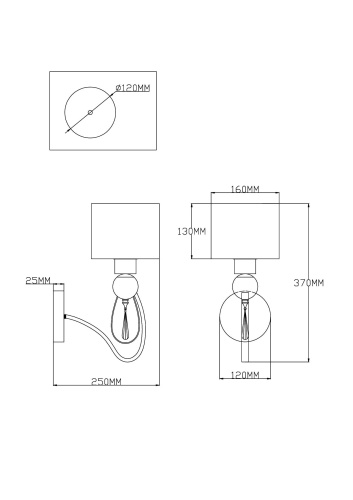 Бра Moderli V2583-1W Dark фото 10