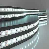 Светодиодная лента 12 В 9.6 Вт/м 120 Led/м 2835 IP20, холодный белый 6500К, 5 м Лента светодиодная 12V 9,6W 120Led 2835 IP20 холодный белый, 5м