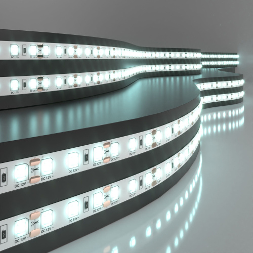 Светодиодная лента 12 В 9.6 Вт/м 120 Led/м 2835 IP20, холодный белый 6500К, 5 м Лента светодиодная 12V 9,6W 120Led 2835 IP20 холодный белый, 5м
