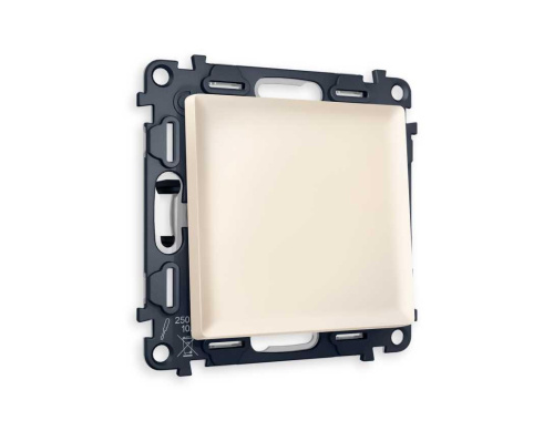 Комплект механизма 1-кл выключателя AMBRELLA VOLT ALFA Бежевый матовый QUANT (AP3210, VM101) MA321010