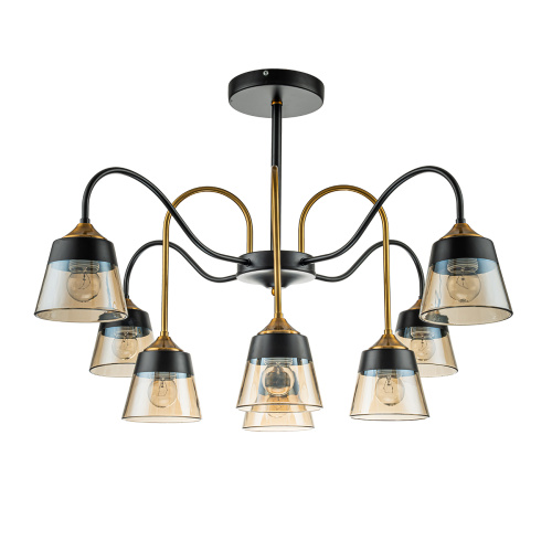 Светильник на штанге Escada 1147/8P E27*40W Black/Brass фото 2