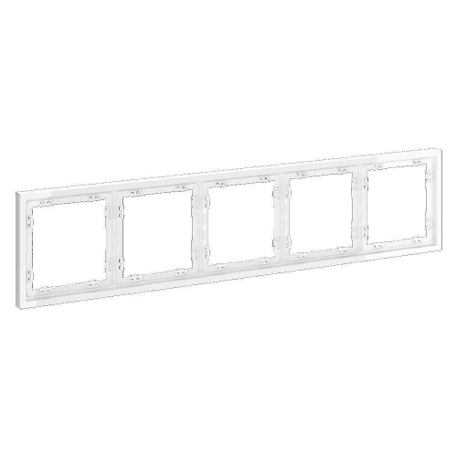 Рамка пластиковая Voltum S70 на 5 постов, (белый глянцевый) VLS100501 Рамка пластиковая Voltum S70 на 5 постов, (белый глянцевый) VLS100501