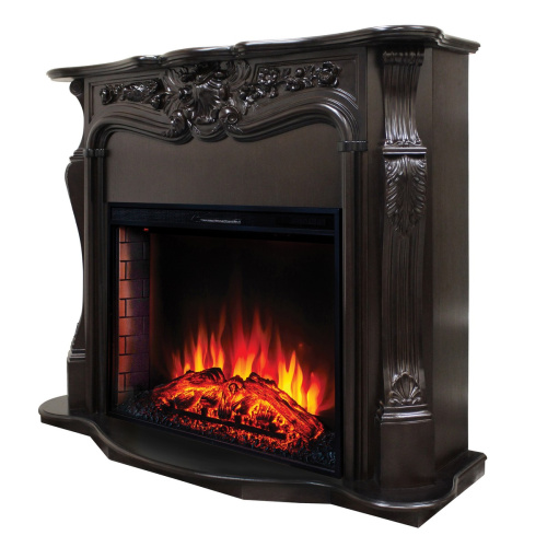 Каминокомплект ELLADA/ЭЛЛАДА Античный дуб с очагом Электроочаг EPSILON/ЭПСИЛОН 33 фото 2