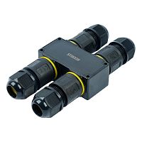 Соединитель-коннектор для проводов H 3-контактный LD558 STEKKER, водонепрониц. пружинный контакт