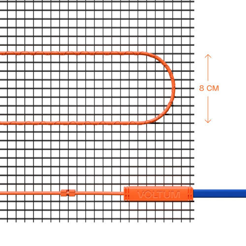 Нагревательный мат Voltum 200 Вт/м 5 м 2,5 м2 VLT01-200-2.5 фото 5 Нагревательный мат Voltum 200 Вт/м 5 м 2,5 м2 VLT01-200-2.5 фото 5