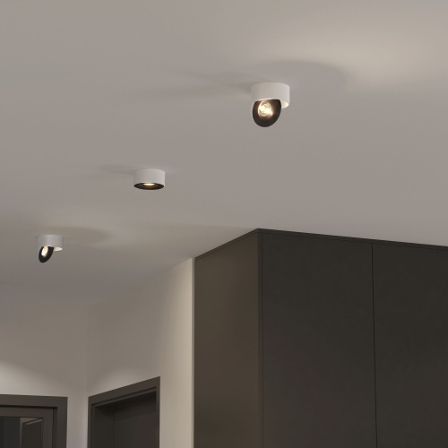 Накладной светодиодный светильник Glide белый/черный 25100/LED фото 2