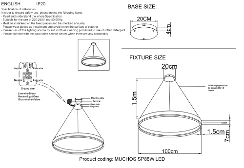 Люстра Crystal Lux MUCHOS SP88W LED GOLD фото 5