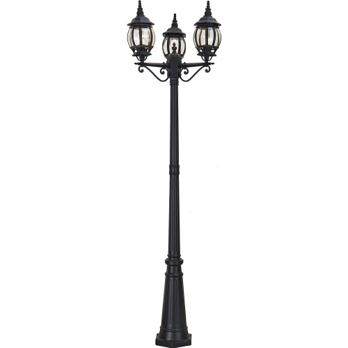 Светильник садово-парковый Feron 8115/PL8115 столб 3*100W E27 230V, черный фото 4