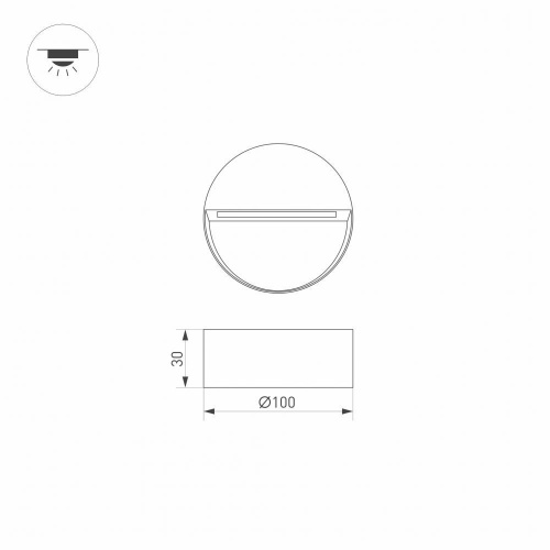 Уличный настенный светодиодный светильник Arlight LGD-Trace-R100-4W Warm3000 029959 фото 2