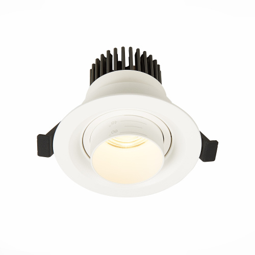 ST701.538.07 Св-к встр. Zoom Белый LED 1*7W 3000K 560Lm Ra 15°-60° IP20 D90xH65 170-240V Встраиваемые светильники фото 3