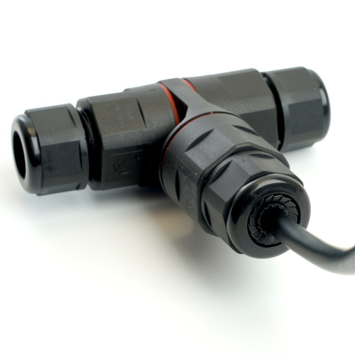 Соединитель-коннектор LD541 3-контактный на 3 выхода, с СМК221 пружинным контактом IP68, черный фото 6