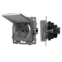 Механизм розетки влагозащищённый SCT-MCP-PL-GR-V (250V, 16A) Arlight 049836