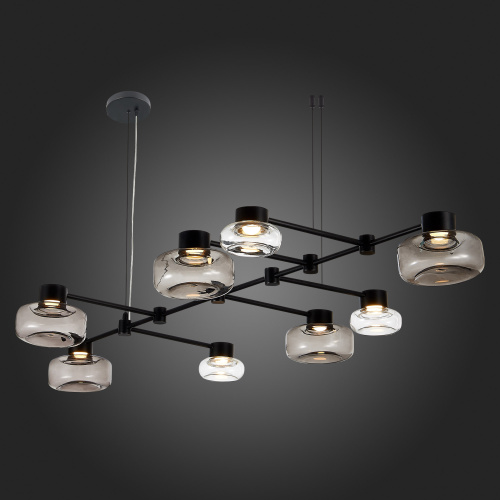 SL6005.403.08 Светильник подвесной ST-Luce Черный/Дымчатый, Прозрачный LED 8*3W 3000K VALLO фото 4