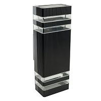 Светильник садово-парковый  Feron.ONE DH0807-P, на стену вверх/вниз,  2*GU10 220-240V, черный пластик