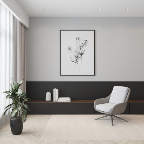 DK2085-BK Фиксирующее кольцо для светильников серии INVIZ DK2080-WH, DK2081-WH, черное, ABS-пластик фото 2