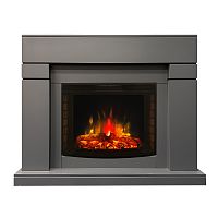 Электрокамин RealFlame Lindelse 25,5/26 GR серый c очагом Evrika 25,5 LED