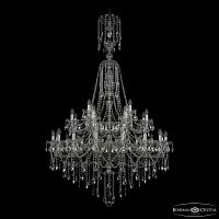 Люстра хрустальная 1415/16+8+4/400/XL-185/2d Ni