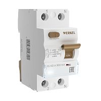 Устройство защитного отключения (УЗО) 1P+N 40 А 300 mA AC 6 kA W912P404