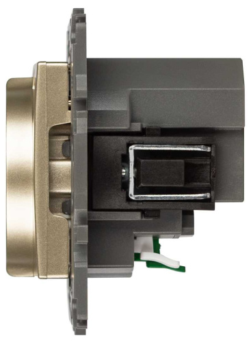 Розетка ЭРА Elegance 14-4108-04 2P+E 16A-250В со шторками с USB type-A+C 5В-3А шампань Б0067740 фото 5 Розетка ЭРА Elegance 14-4108-04 2P+E 16A-250В со шторками с USB type-A+C 5В-3А шампань Б0067740 фото 5