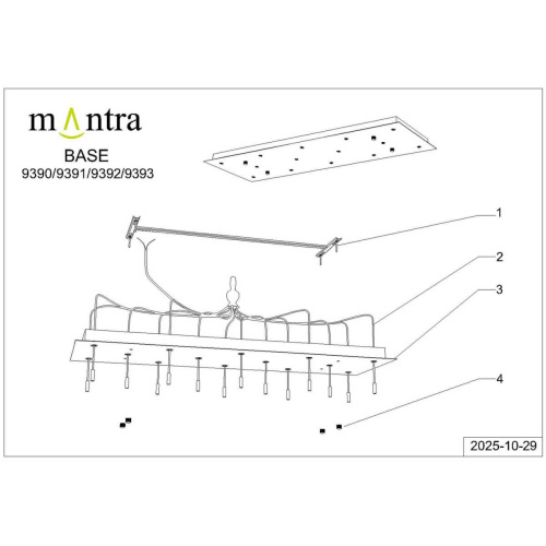 Подвесная люстра Mantra Boomerang 9393+9240 (14L) фото 8