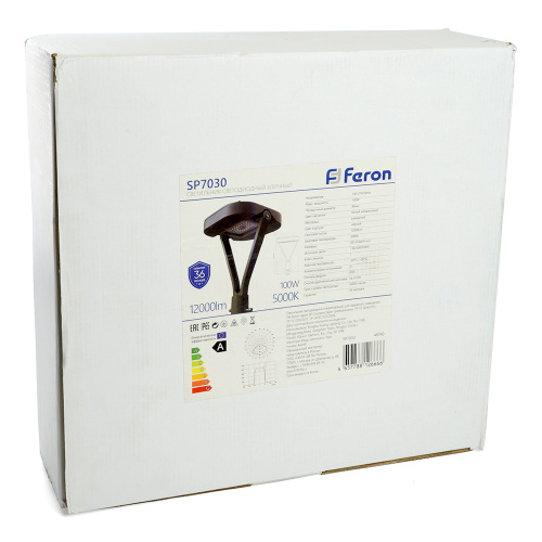 Светильник уличный FERON, SP7030, 100W 12000lm 5000K, чёрный фото 10