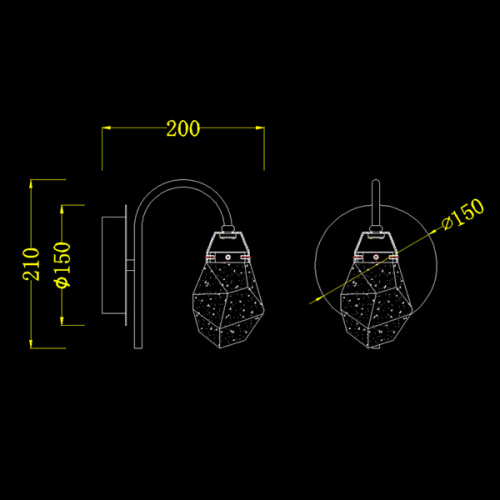Настенный светильник Crystal rock chrome фото 4