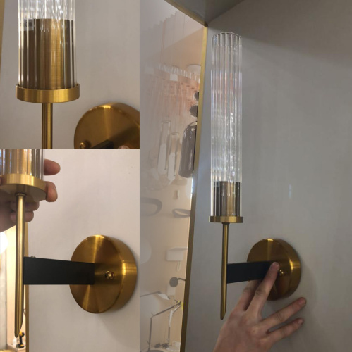 Настенный светильник Alouette 1 brass фото 4