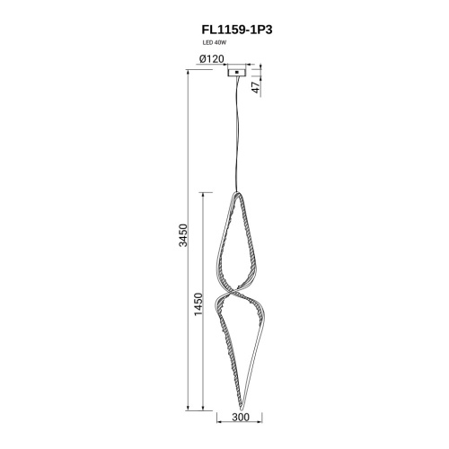 Подвесной светильник Opera FL1159-1P3 фото 2
