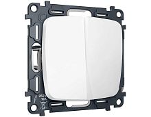 Комплект механизма 2-клавишного перекрестного выключателя 10A-250V Ambrella Volt OMEGA Белый матовый QUANT (OP1230, VM125) MO123030