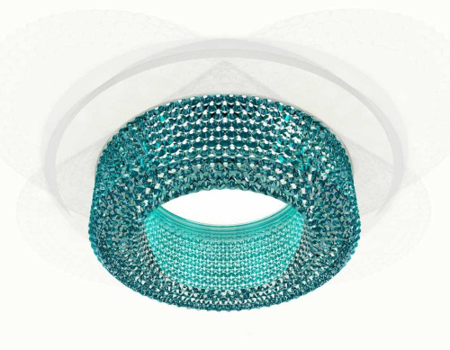 Комплект встраиваемого светильника Ambrella light Techno Spot XC7621023 SWH/BL белый песок/голубой (C7621, N7194)