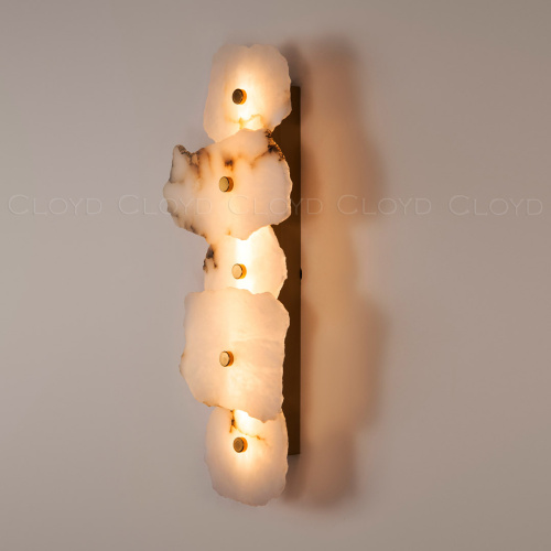 Бра Cloyd KNOSS-A W1 / выс. 51 см - алебастр - латунь (арт.20270) фото 8