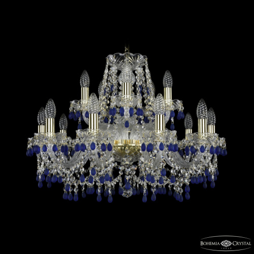 Люстра хрустальная 1410/10+5/240 G V3001 Bohemia Ivele Crystal (Богемия Ивеле Кристалл)