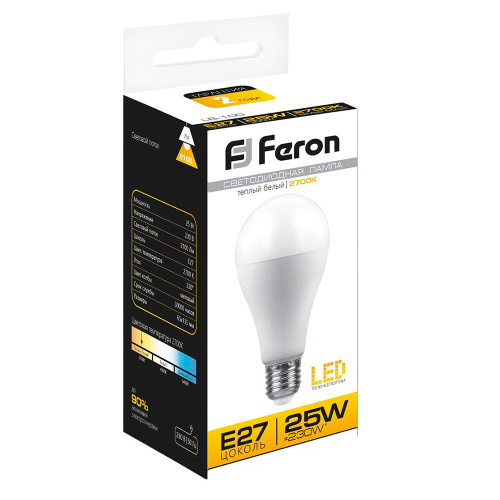 Лампа светодиодная Feron LB-100 Шар E27 25W 175-265V 2700K фото 4