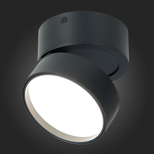 ST651.442.14 Светильник потолочный поворотный Черный LED 1*14W 4000K 1 100Lm Ra>90 120° IP20 D105xH8 Накладные светильники фото 2