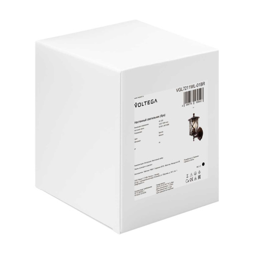Уличный настенный светильник Voltega Мифи / Mifi VGL7211WL-01BR фото 6